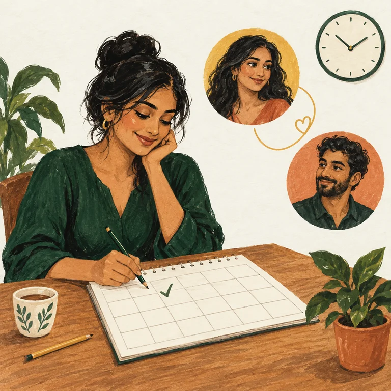 A concierge coordinating a date on a calendar